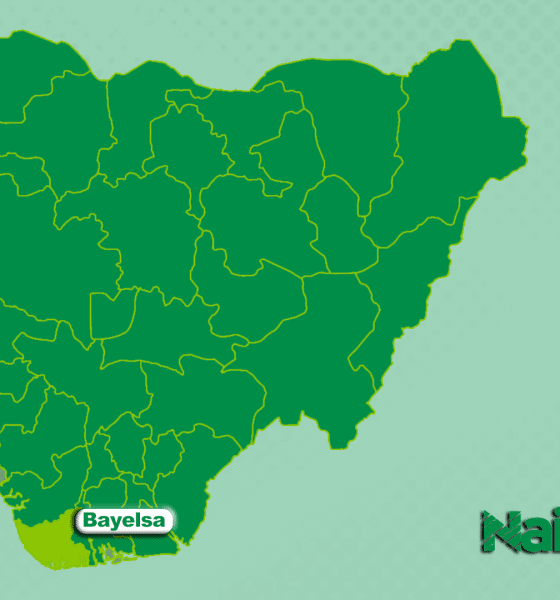 Map of Bayelsa State, Nigeria