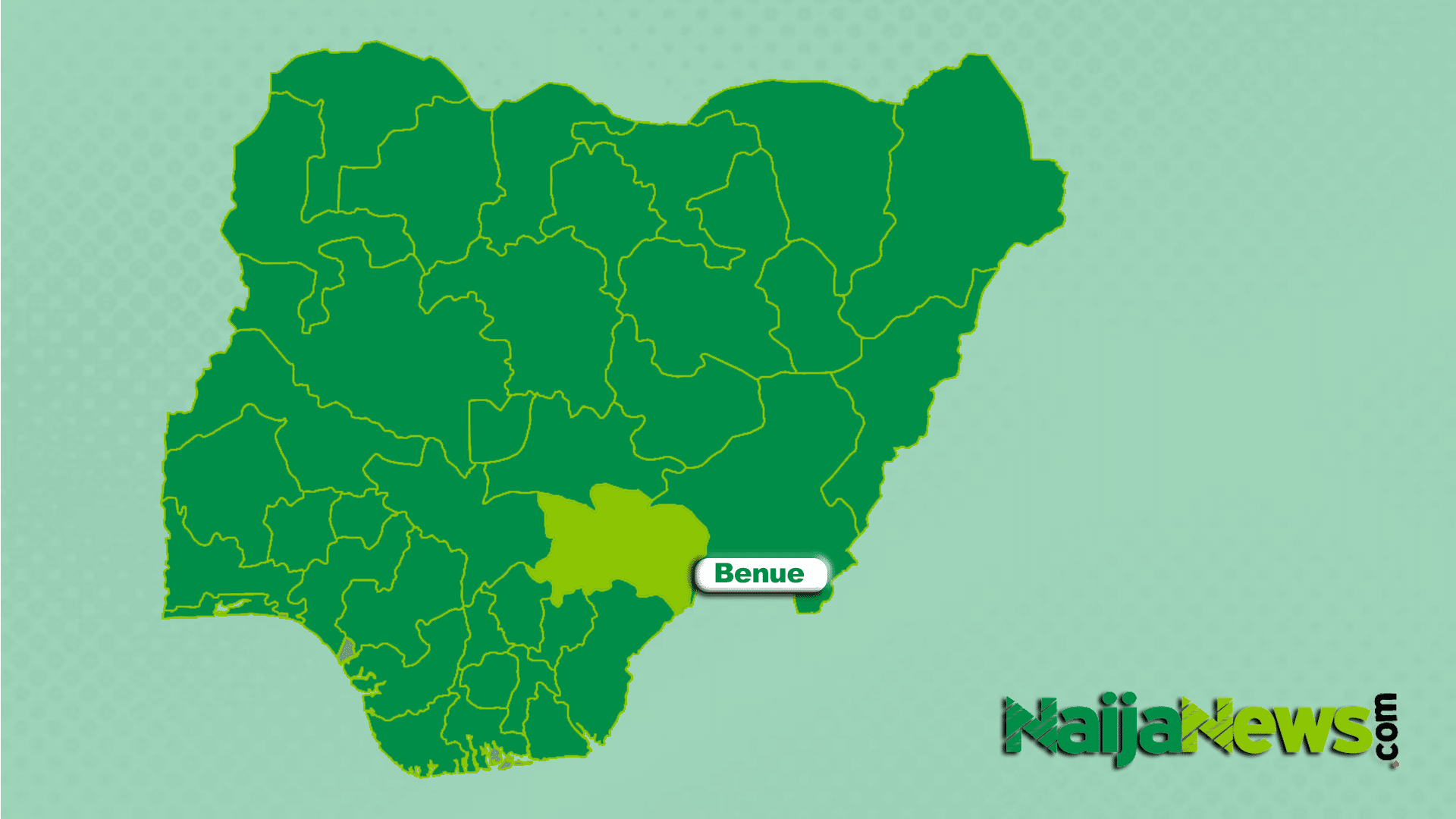 Map of Benue State, Nigeria