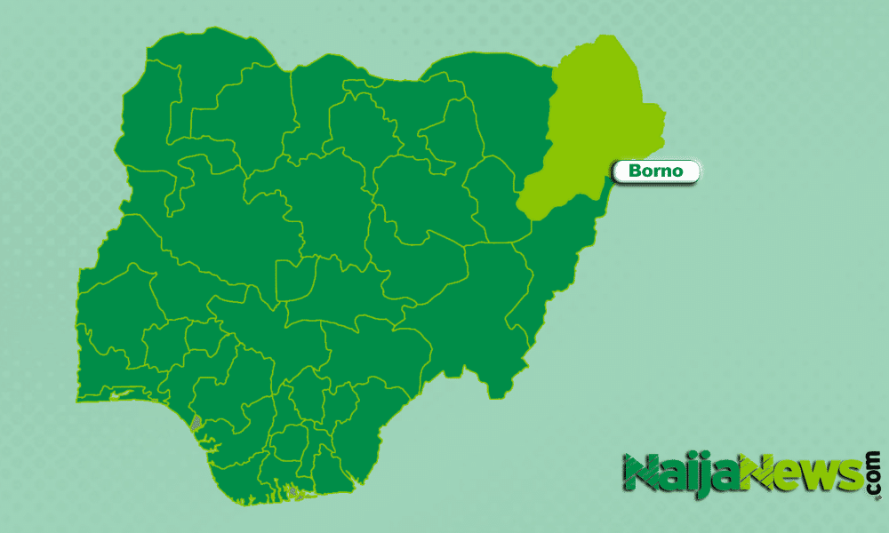 Map of Borno State, Nigeria