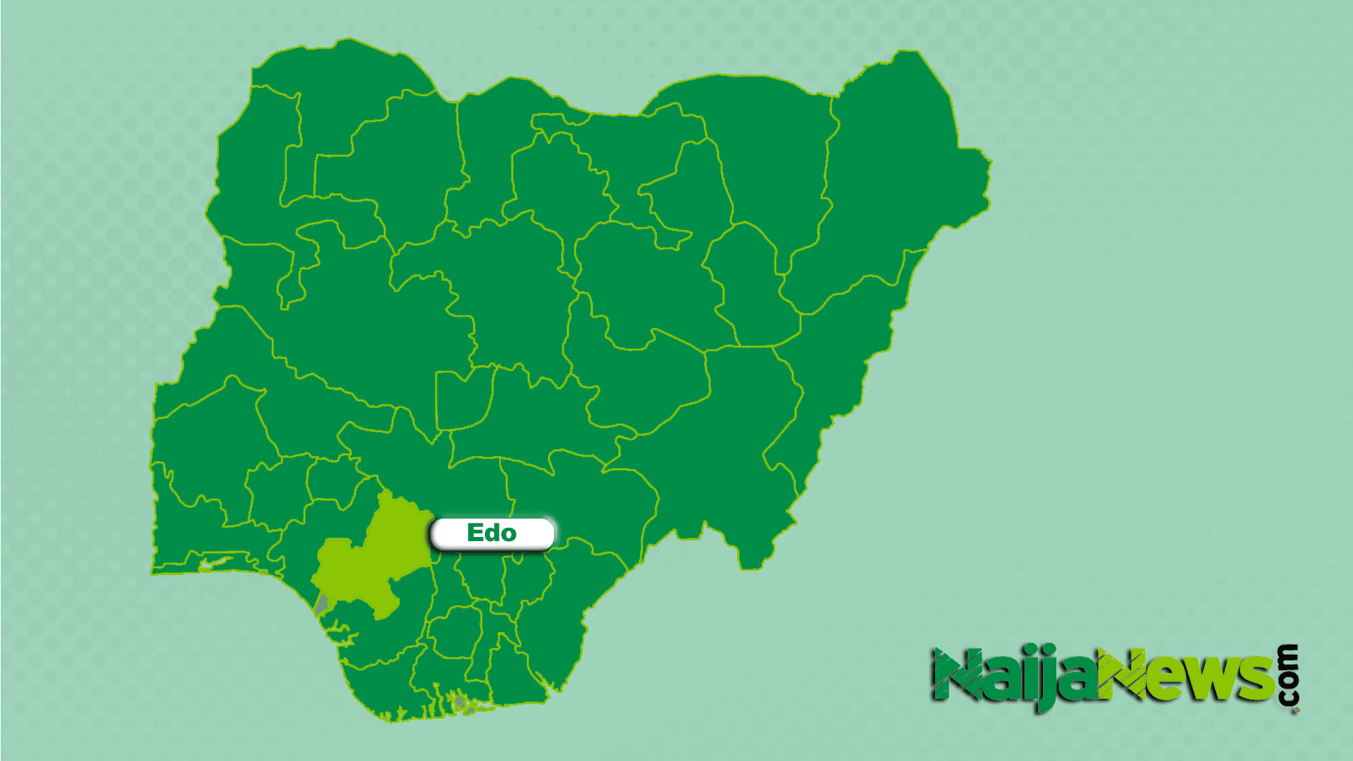 Map of Edo State, Nigeria