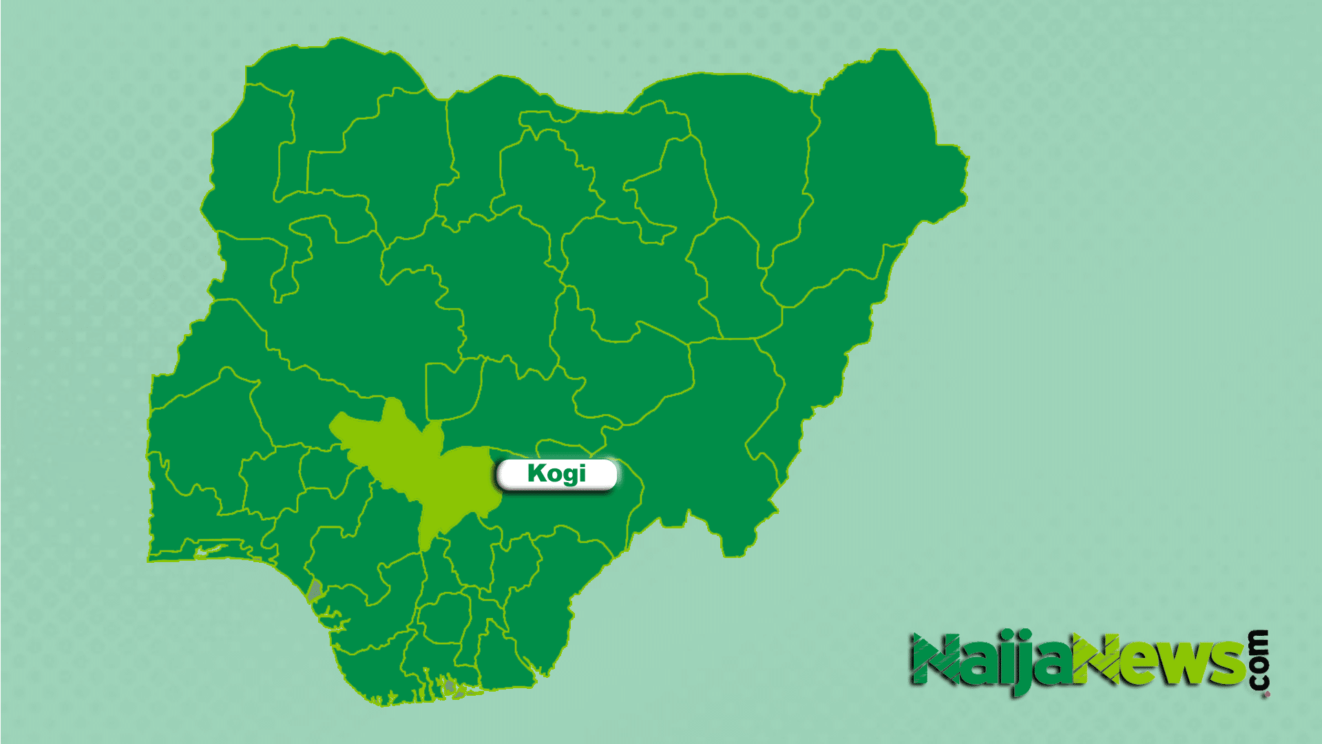 Map of Kogi State, Nigeria