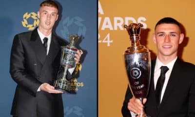 Cole Palmer and Phil Foden win the PFA award.