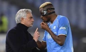 Victor Osimhen and Jose Mourinho