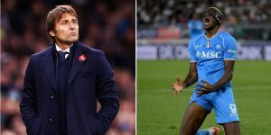 Victor Osimhen and Antonio Conte