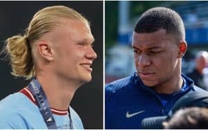 Erling Haaland and Kylian Mbappe