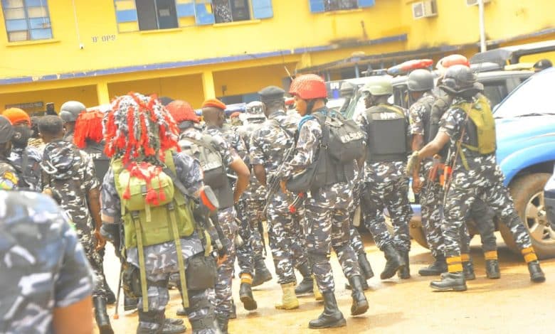  Tension As Security Operatives Block Major Roads Ahead Of Guber Polls