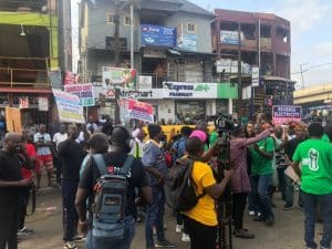 #FearlessOctober Protesters Rally In Lagos Under Heavy Security