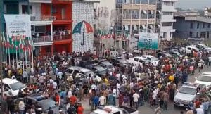 JUST IN: Protest Rocks Rivers PDP Secretariat Over Voter Register Distribution