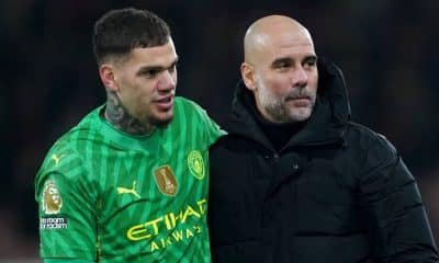 Pep Guardiola and Ederson