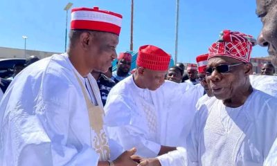 PHOTOS: Shettima, Saraki Arrives Kano As Obasanjo Storms Kwankwaso’s Daughter’s Wedding In Red Cap