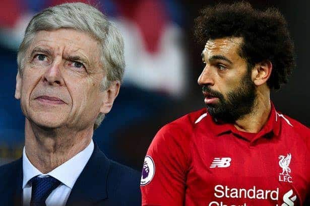 Arsene Wenger and Mohammed Salah