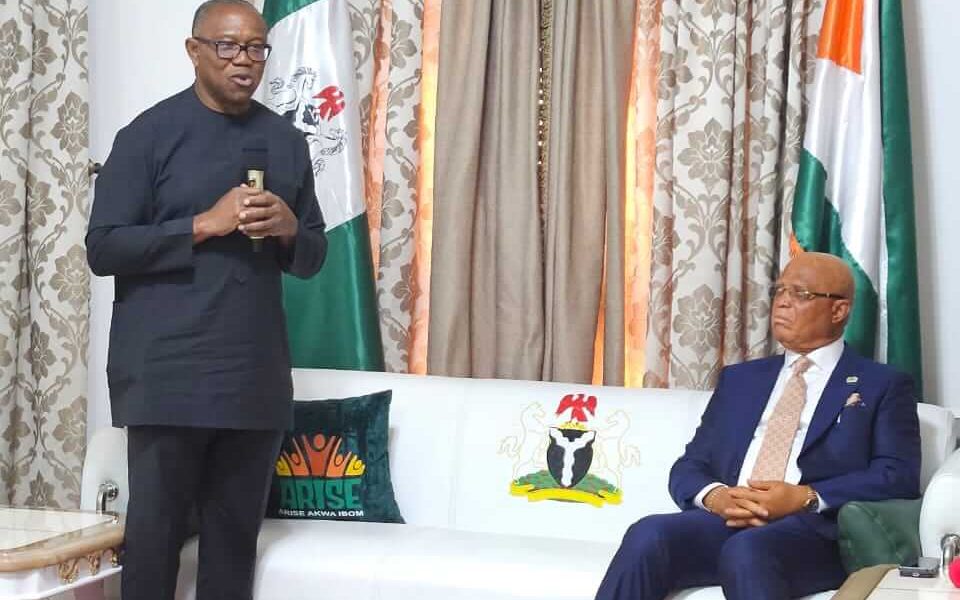 Peter Obi Visits Gov Eno Ahead Of Wife's Burial