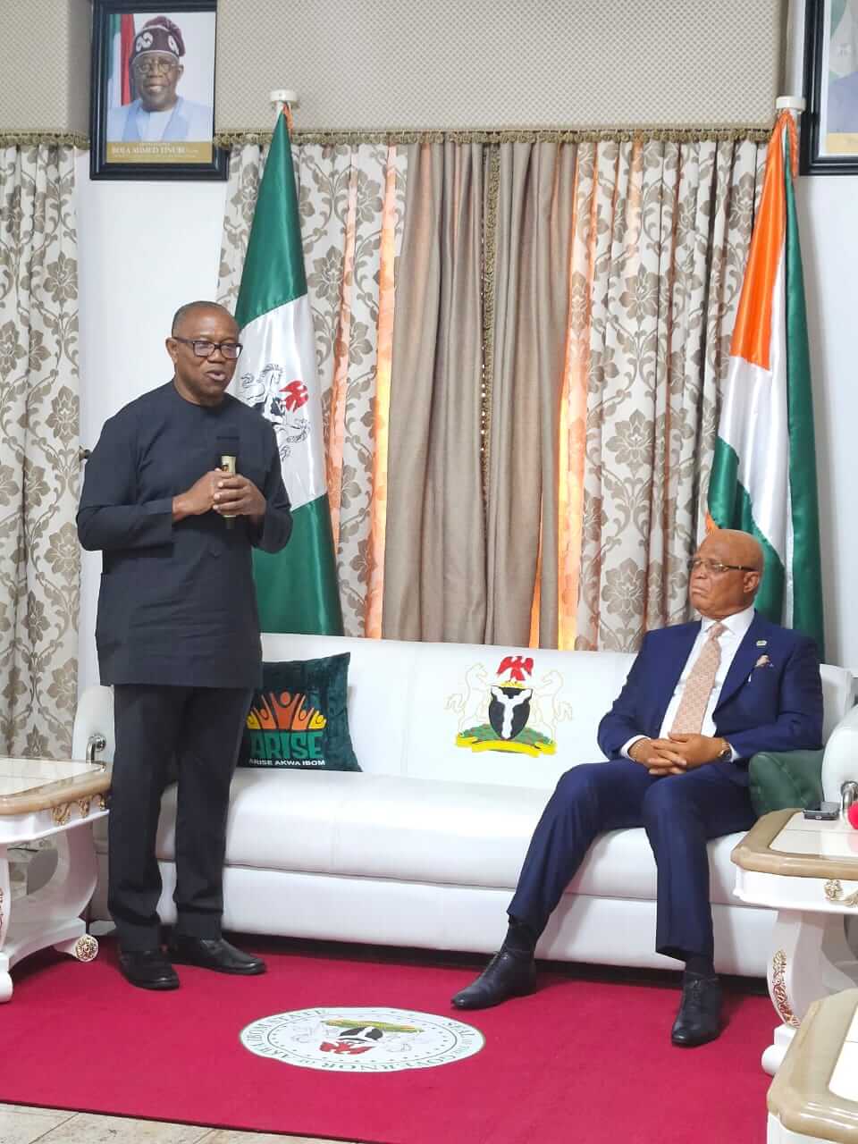 Peter Obi Visits Gov Eno Ahead Of Wife's Burial