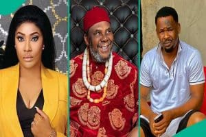 Pete Edochie Reconciles Angela Okorie, Zubby Michael