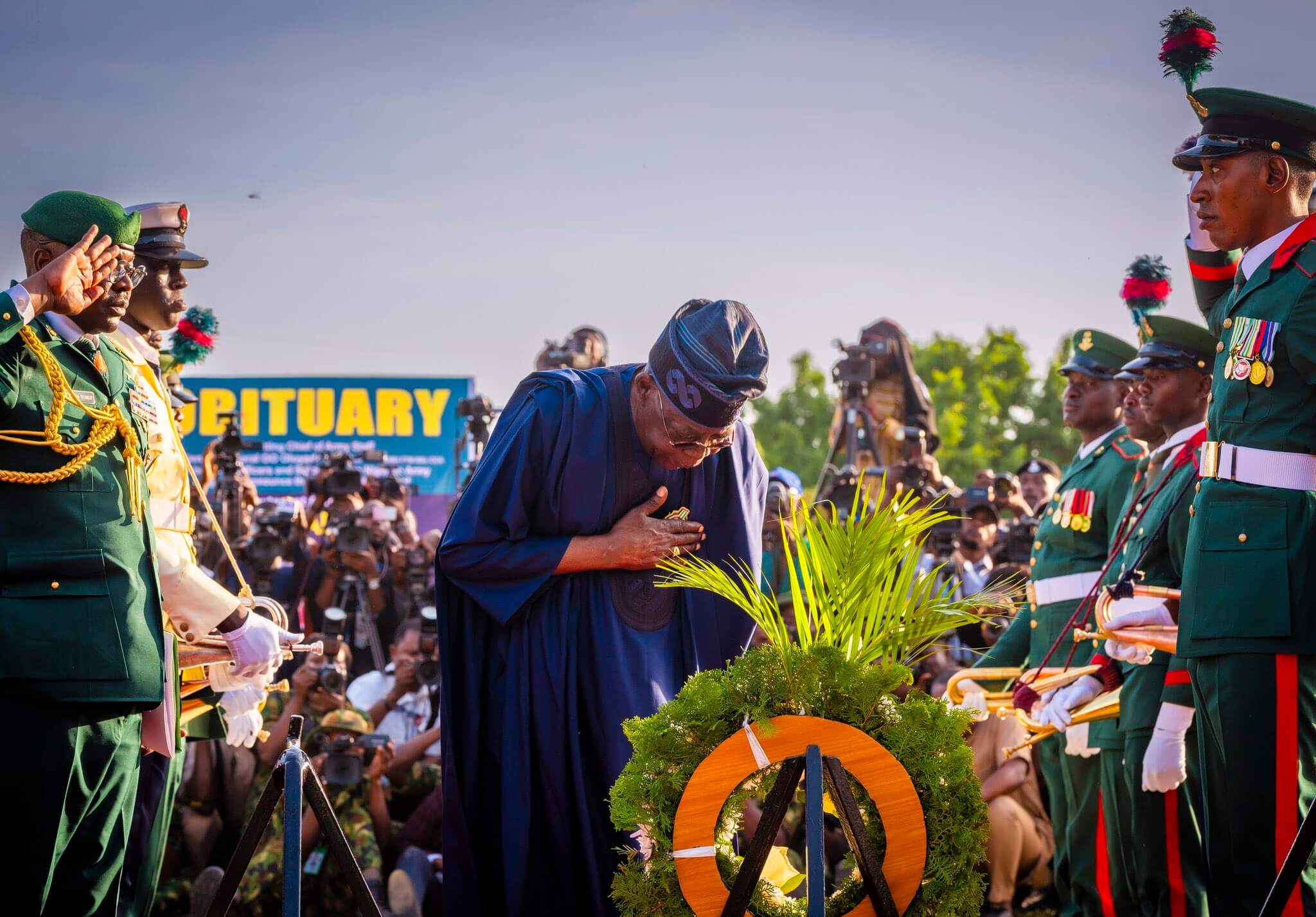 President Tinubu Leads Tribute As Late Chief Of Army Staff Is Buried At National Cemetery