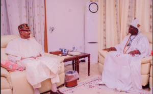 Photos: Ooni Of Ife Meets Buhari In Katsina