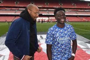 Thierry Henry and Bukayo Saka