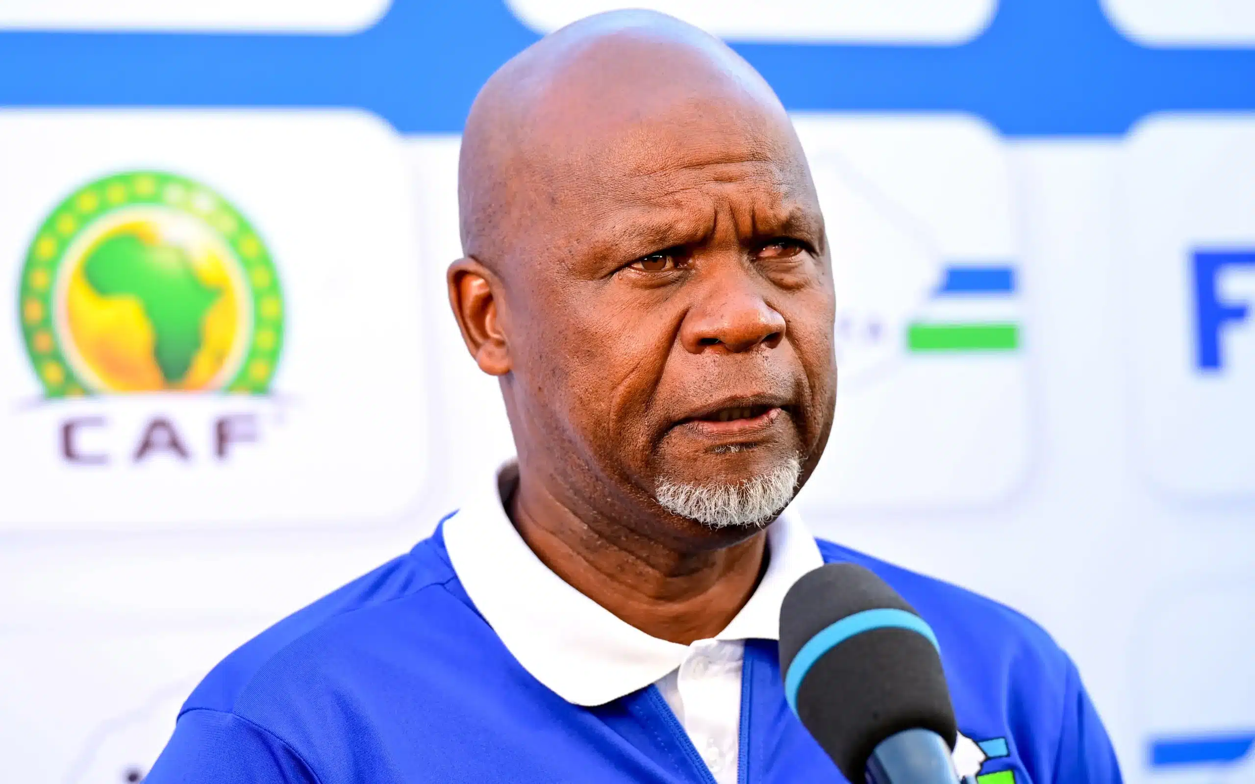 Lesotho's head coach, Leslie Notsi