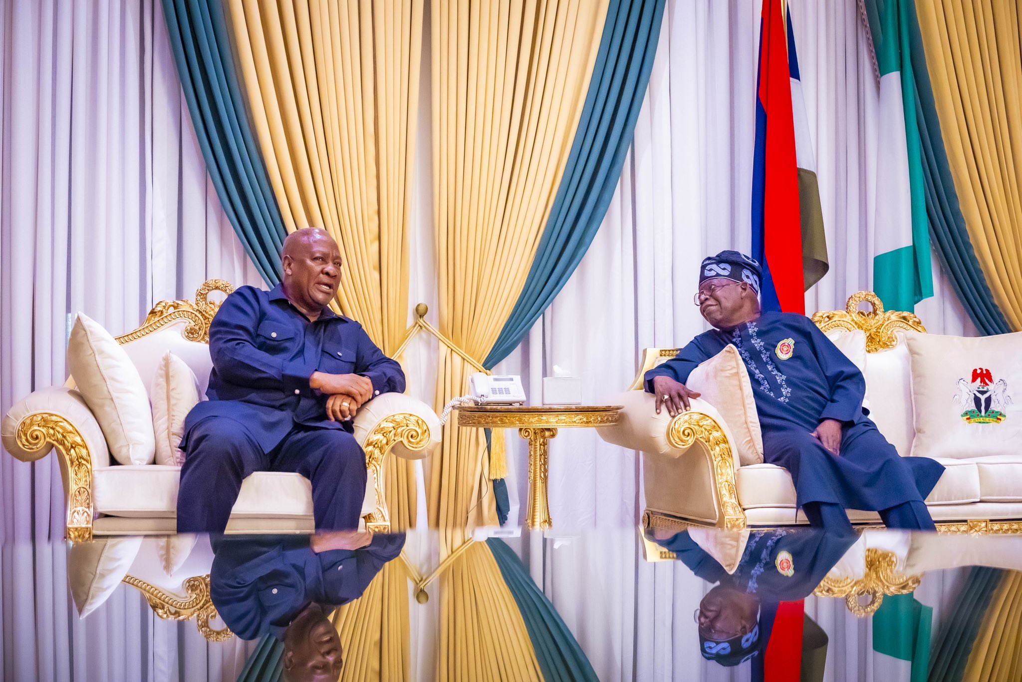 President-elect Of Ghana, John Mahama Visits Tinubu In Abuja (Photos)