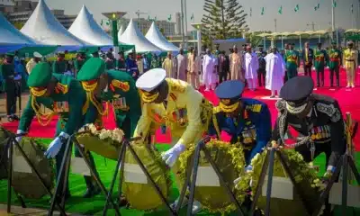 Navy, Airforce Officers Slump During Armed Forces Remembrance Day Parade