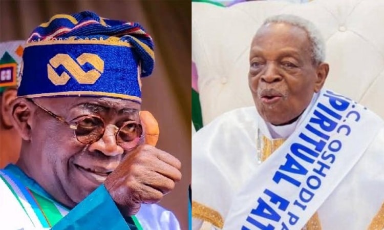 Tinubu Celebrates Most Superior Evangelist Taiwo Oshin On 100th Birthday