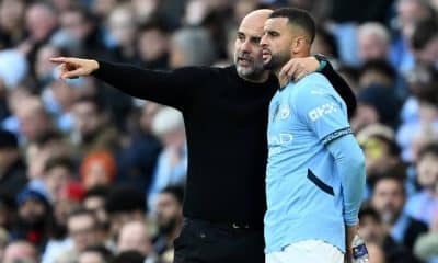 Pep Guardiola and Kyle Walker