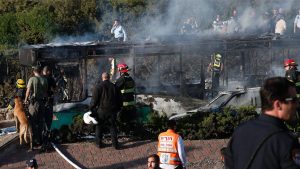 Explosions involving several buses in central Israel in 'suspected terror attack