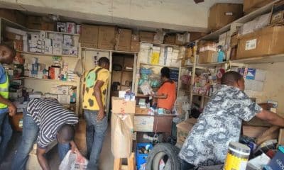 Photos: NAFDAC Raids Idumota Market, Seals 3,000 Shops, Seizes 12 Truckloads Of Illicit Pharmaceuticals