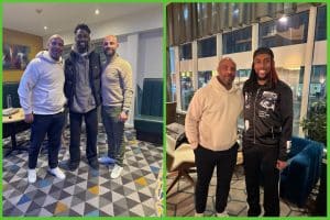 Eric Chelle Visits Super Eagles players