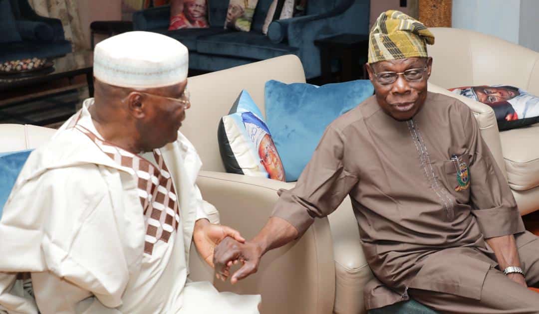 "Happy Preparations As Usual" - Wike's Aide, Others React As Atiku Visits Obasanjo Ahead Of 2027 Elections