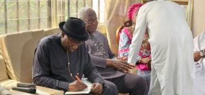 Ex-President, Jonathan Visits Late Pa Adebanjo’s Home