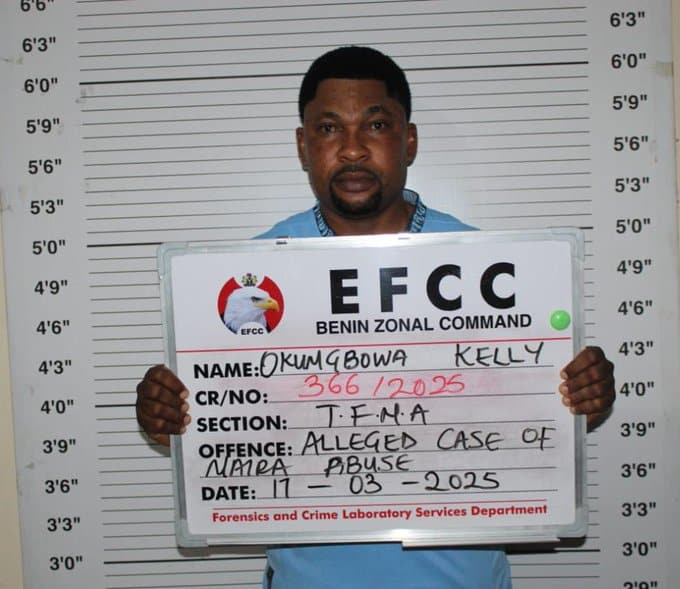 EFCC Arrests Suspended Edo Govt Official Caught Spraying Money On Strippers In A Club