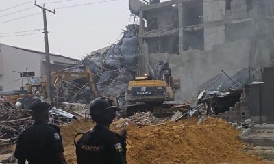 JUST IN: Scores Trapped In Lagos Building Collapse