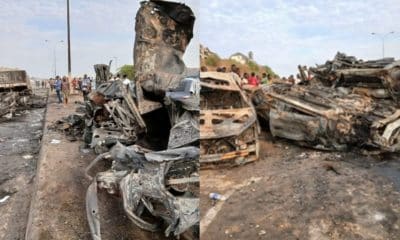 Photos: Wreckage, Ruins Of The Abuja Tanker Explosion, As Police Confirms 6 Dead, 14 Vehicles Burnt