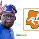 Tinubu: SDP Reveals Owner, Those Bankrolling Party