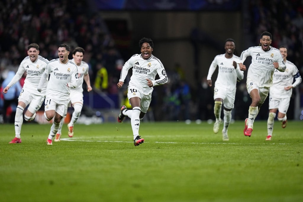 Real Madrid reached the quarterfinals of the Champions League after competing with Madrid rival Madrid.